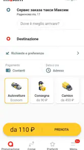 maxim — order a taxi & food screenshot