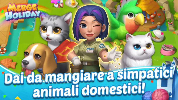 Merge Holiday: Garden & Pet screenshot 1