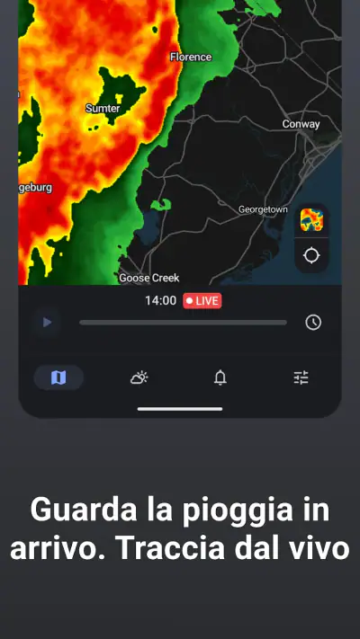 Rain Viewer: Mappa Radar Meteo screenshot 1