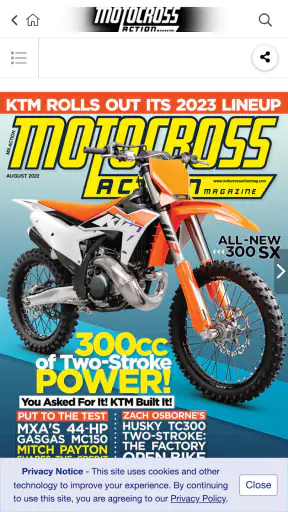Motocross Action Magazine screenshot 1