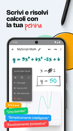MyScript Math: calcola,traccia screenshot 1