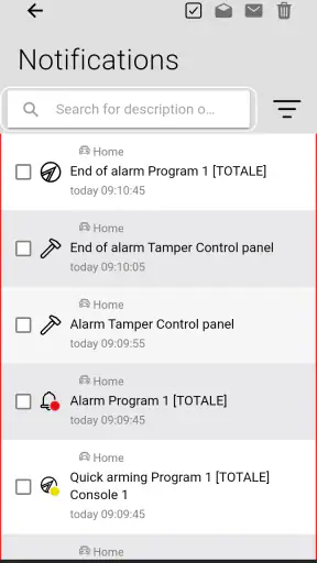 myTecnoalarm TCS screenshot 1