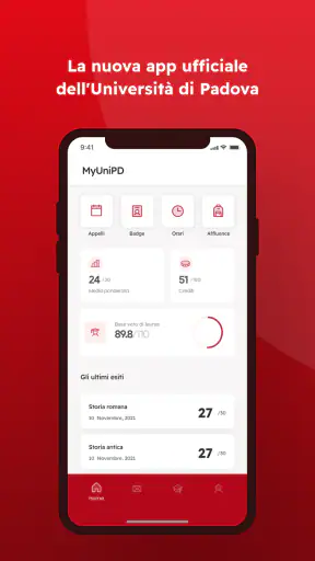 MyUniPD screenshot 1