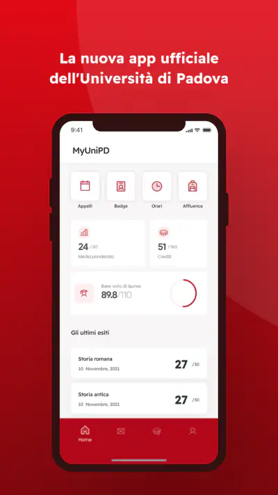 MyUniPD screenshot 1