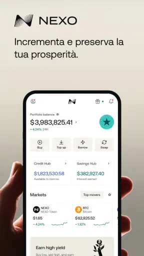 Nexo: la tua app cripto screenshot 1
