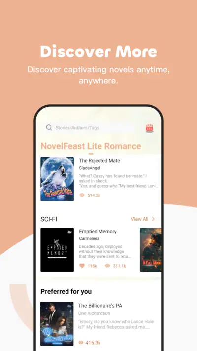 Novel Feast Lite screenshot 1