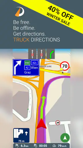 Offline Truck GPS Navigation screenshot 1