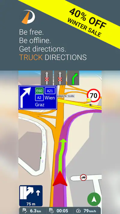 Offline Truck GPS Navigation screenshot 1