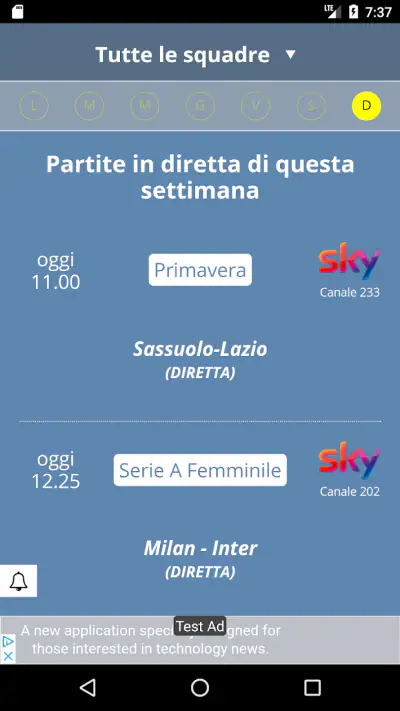 Partite in tv | Palinsesto screenshot 1
