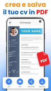 PDF lavoro CV creatore screenshot 2