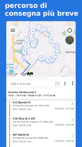 Pianificazione del percorso screenshot