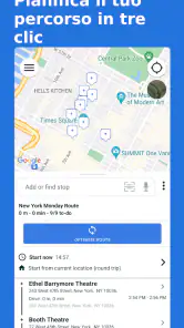 Pianificazione del percorso screenshot