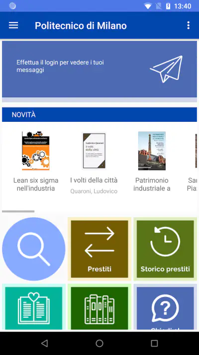 Polimi Library screenshot 1