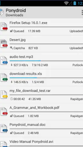 Ponydroid Download Manager screenshot 1
