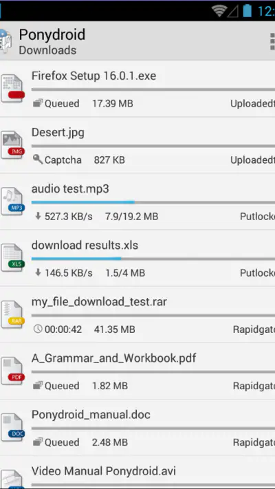 Ponydroid Download Manager screenshot 1