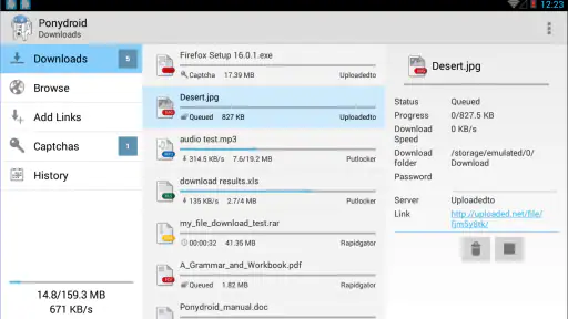 Ponydroid Download Manager screenshot 7