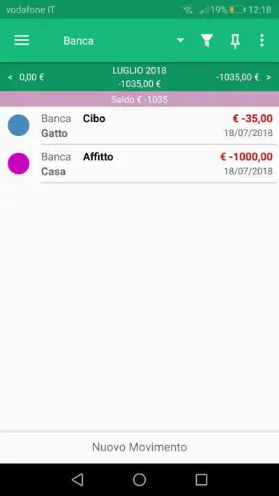 Portafoglio - Gestione spese screenshot 1