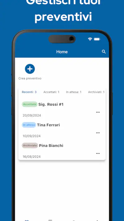 Preventivi facili screenshot 1