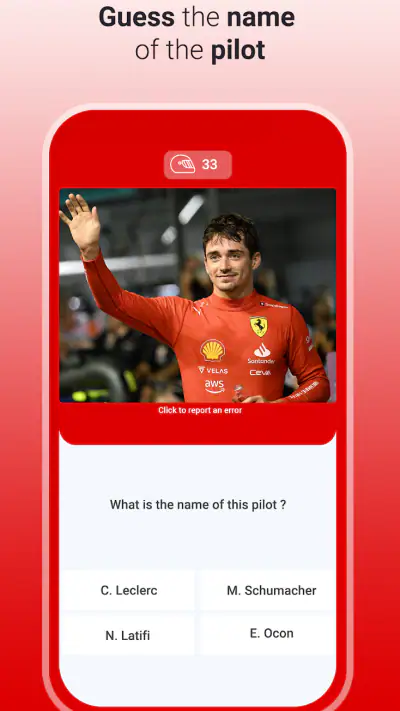 Quiz F1 - Indovina il Pilota screenshot 1