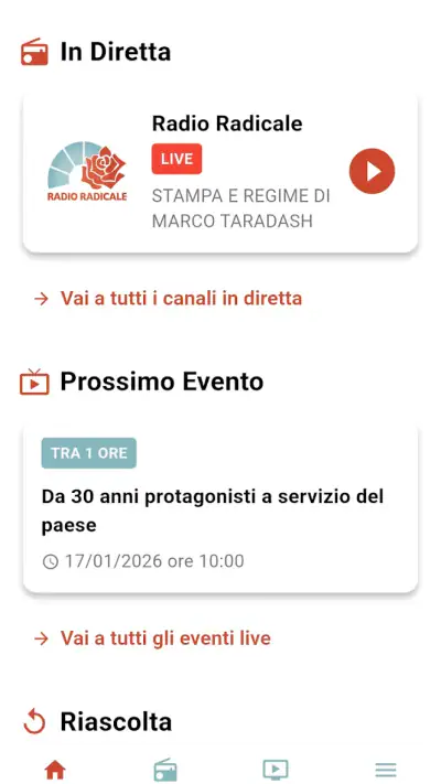 Radio Radicale screenshot 1