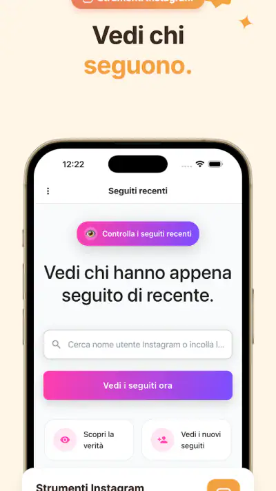 Recent Follow: Ultimi Seguiti screenshot 1