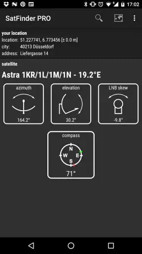 SatFinder pro screenshot 1