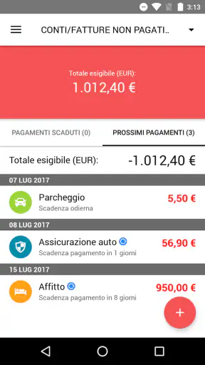 Scadenzario bollette Pro screenshot 1