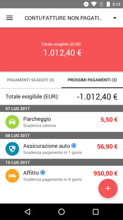 Scadenzario bollette Pro screenshot 1