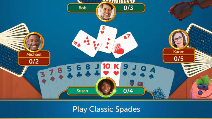 Spades Relax Classic Card Game screenshot 1