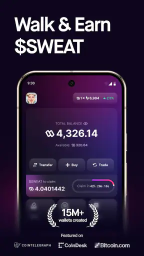 Sweat Wallet: ti premia screenshot 1