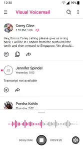 T-Mobile Visual Voicemail screenshot