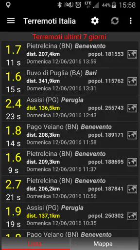 Terremoti Italia screenshot 1
