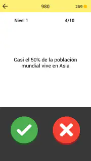 Vero o falso il gioco screenshot 2