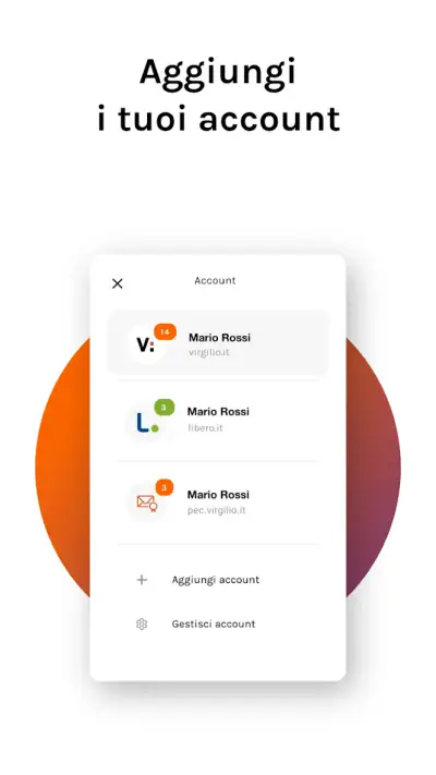 Virgilio Mail - Email App screenshot 1