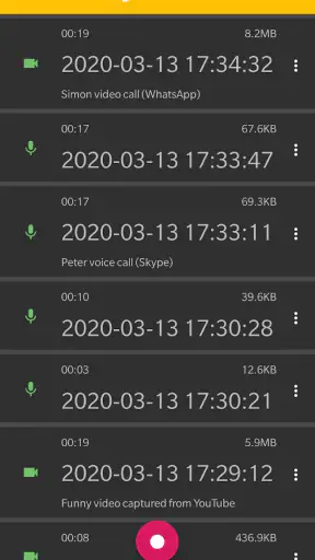 VoIP Recorder & Screen Recorde screenshot 1
