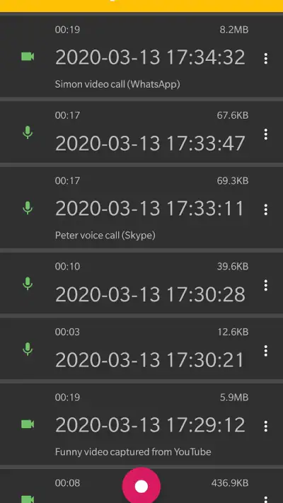 VoIP Recorder & Screen Recorde screenshot 1
