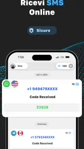 VSim: Numero Virtuale & SMS screenshot