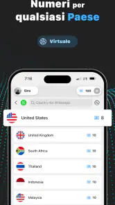 VSim: Numero Virtuale & SMS screenshot