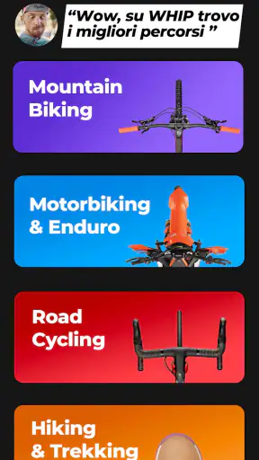 WHIP LIVE Moto, Bici, Trekking screenshot 1