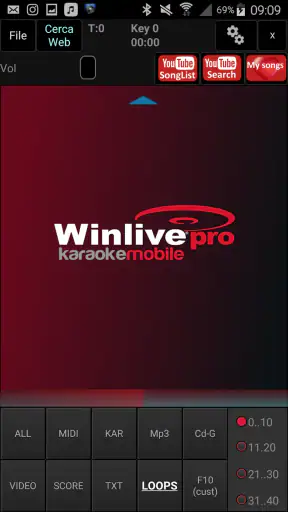 Winlive Pro Karaoke Mobile 2.0 screenshot 1