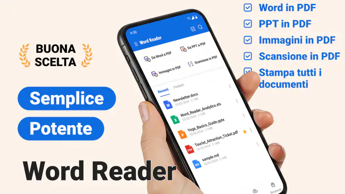 Word Reader - Lettore Docx/PDF screenshot 1