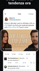 X (Precedentemente Twitter) screenshot