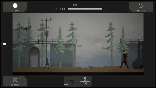 100日間 生存記録 【横スクロールゾンビシューティング】 screenshot 6