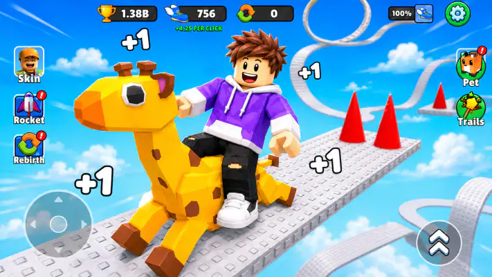 +1 Speed Obby Clicker screenshot 1