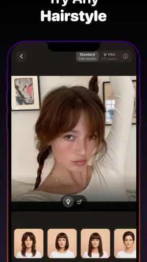 髪型シミュレーション&ヘアカラー screenshot 1