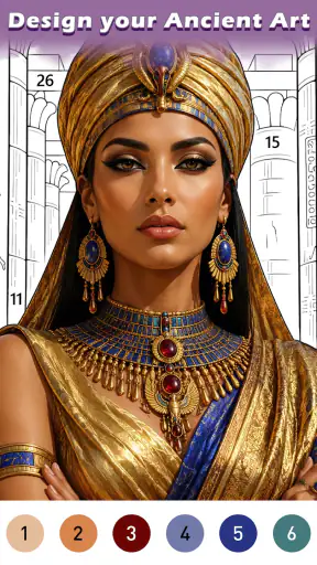 Ancient Color By Number Game screenshot 1