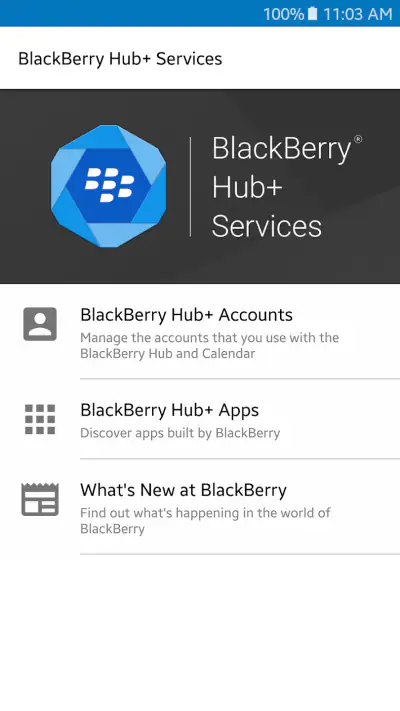 " BlackBerry Hub+サービス" screenshot 1