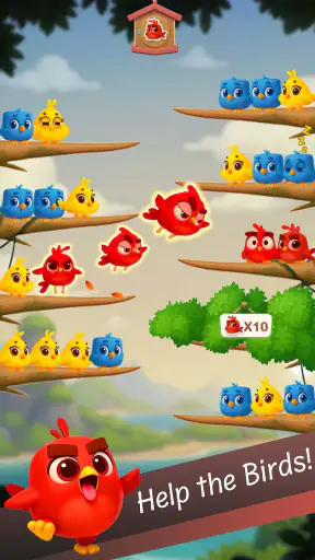 Chirpy Sort: Bird Color Puzzle screenshot 1