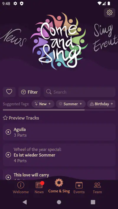 Come & Sing screenshot 1
