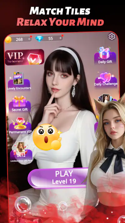 Desire Girls: Mahjong Match screenshot 1